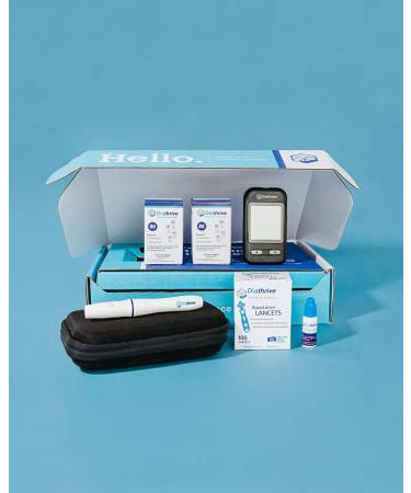 Diathrive Blood Sugar Test Kit | Glucometer with 100 Test Strips & Lancets - Buy Online on GoSupps.com