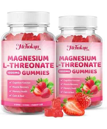 Magnesium L-Threonate Gummies 1000mg Magnesium Gummies for Kids & Adults Sugar Free for Muscle & Nervous Health Support Non-GMO Strawberry Flavor 60 Count 60 Count (Pack of 1) - Buy Online on GoSupps.com