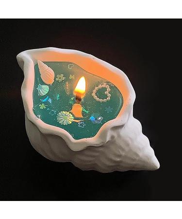 Ocean Theme Conch Shell Candle | Handmade Natural Scented Soy Wax Gel | Perfect for Meditation & Stress Relief - Buy Online on GoSupps.com