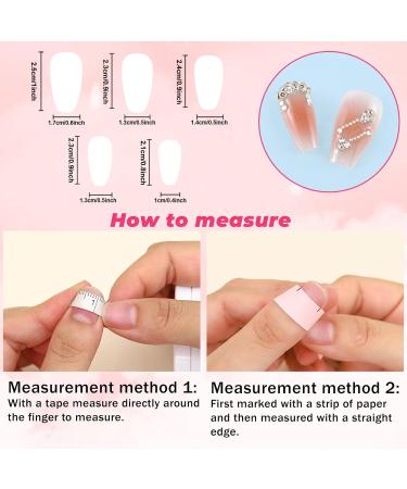 Sethexy Long Coffin False Nails - Handmade 3D Crystal Chain Acrylic Nail Art for Women & Girls - Salon Quality - Buy Online on GoSupps.com