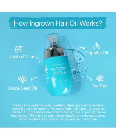 Ingrown Hair Treatment 50ml Natural Concentrated Oil - Premium Nourishing Solution for Razor Burns, Bumps, and Intimate Moisturizing - After Shave Oil for Soft, Smooth Skin - 1.7 Fl Oz - Buy Online on GoSupps.com