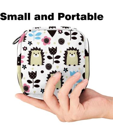 Storage Bags for Women's Essentials | Flower Patterns & Hedgehogs | Portable Menstrual Cup & Bandage Bags - Buy Online on GoSupps.com
