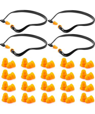 Banded Ear Plugs Hearing Bands Silicone Band Earplugs and Replacement Ear Buds Shooting Ear Plugs for Noise  Sleeping  Studying and Construction (48)