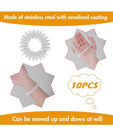 10-Piece Acupressure Ring Set - Stress Relief Finger & Wrist Massage Rings for Adults | Anti-Stress Acupressure & Toe Massage - Buy Online on GoSupps.com