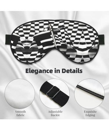 Checkered Flags Race Flags Soft Sleep Eye Mask Female Breathable Eye Patch Perfect for Travel and Relaxation - Buy Online on GoSupps.com