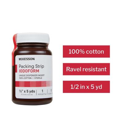 McKesson Sterile Iodoform Packing Strip 1/2 x 5 yds - 12 Count - Buy Online on GoSupps.com