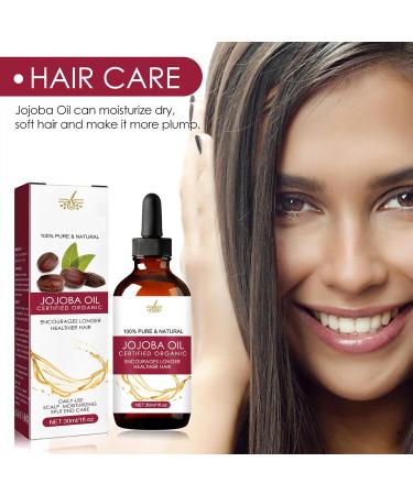 Natural Hair Growth Oil - Formula with Nourishing Jojoba Oil Strengthening for Fine and Weak Hair | Moisturizing Anti-Frizz Treatment 30ml to Boost Density and - Buy Online on GoSupps.com
