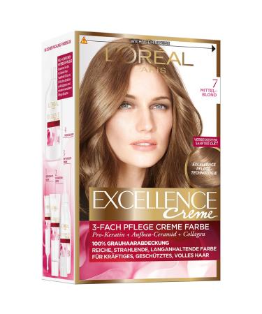 L'Oréal Paris Excellence Lot of 3 Cream Colorings 7 Medium Blonde