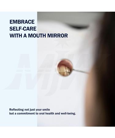Professional Dental Mirror Attachments - 12 Pack 2.4 cm Stainless Steel Grip Mirrors for Tooth Cleaning & Mouth Hygiene Inspection - Buy Online on GoSupps.com