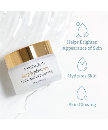 Findley Deep Hydration Face Moisturizer | Collagen & Hyaluronic Acid | All Skin Types | Firming & Smoothing | Revitalize Your Complexion (1.7 Fl Oz - Buy Online on GoSupps.com