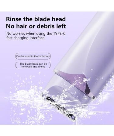Electric Bikini Trimmer Bikini Cutter Cordless Body Shaver Exceeding facial hair for lip chin underarm legs personal trimmer Purple - Buy Online on GoSupps.com