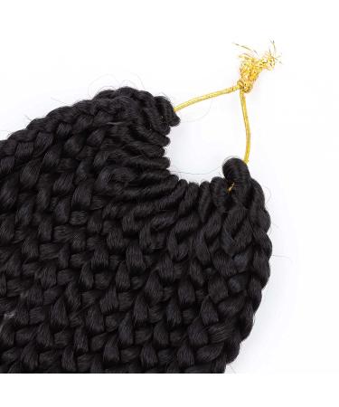 7 Packs Curly Ends Crochet Box Braids 10 Inch - Black Women's Crochet Hair (10 Inch 2) - Buy Online on GoSupps.com