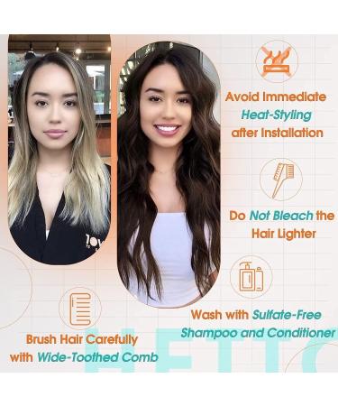 Hetto Real Hair Extensions - Dark Brown Remy Hair 80g 40cm - Premium Quality Sew-in Hair Recovery #2 - Buy Online on GoSupps.com