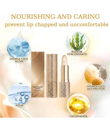  Nuvilo Transfer-resistant color-changing lipstick pH and temperature-reactive jelly balm sheer moisturizer with a natural pink tint and long-lasting wear (2 pcs) - Buy Online on GoSupps.com