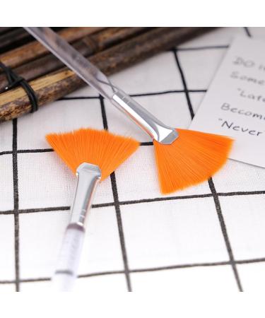 8 Pieces Soft Face Brush for Applying Face Mask Makeup (White Orange) - Buy Online on GoSupps.com