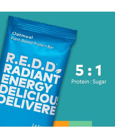 R.E.D.D. Bar Vegan Protein Bar - Low Sugar & Gluten-Free Oatmeal - 6 Bars - Buy Online on GoSupps.com
