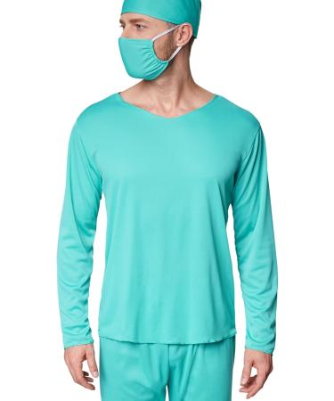 Men's Doctor Costume | Stylish Doctor's Outfit with Comfortable Pants | Includes Oral Protection & Scalp - Dressforfun XL (No. 301531) - Buy Online on GoSupps.com