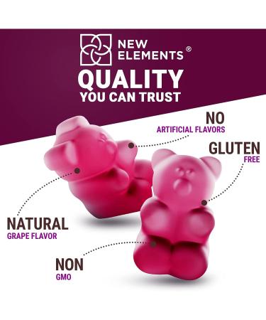 Calm Magnesium Gummies 500mg with Vitamin D3 & K2 - Relaxation Supplement for Adults - Vegan & Gluten-Free - Natural Grape Flavor - Buy Online on GoSupps.com