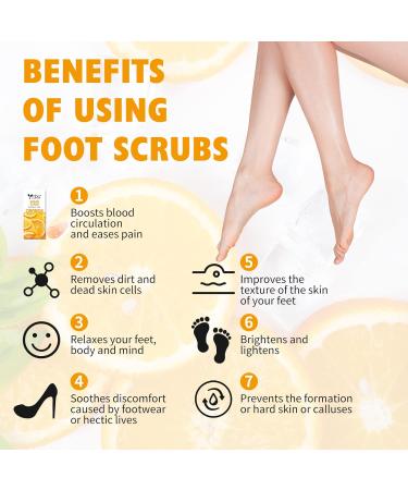 Professional Orange Foot Exfoliating Scrub Gel - 16 Packs | Pedicure Supplies for Exfoliation and Foot Care - Buy Online on GoSupps.com