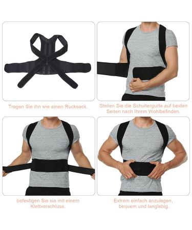 ETIEVORT Back Straightener | Posture Correction for Men | Shoulder Belt Trainer for Perfect Posture | Comfortable Back Support - Buy Online on GoSupps.com