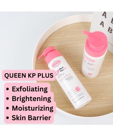 QUEEN KP WASH | Exfoliating Body Wash for Keratosis Pilaris with Collagen & Niacinamide | 15% Glycolic Acid 2% Salicylic Acid - Fragrance Free for Smooth Skin - Buy Online on GoSupps.com