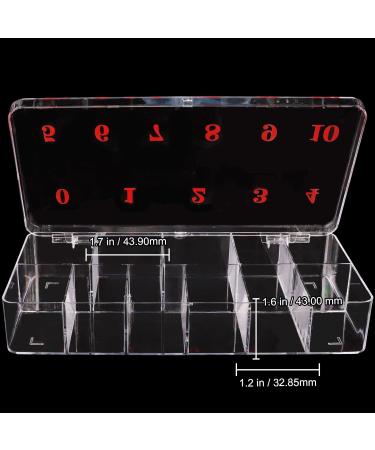 Beauticom USA Small Empty 11 Space Nail Art Tip Storage Organizer Box - Clear | Large Case for False Nail Tips & Accessories - Buy Online on GoSupps.com
