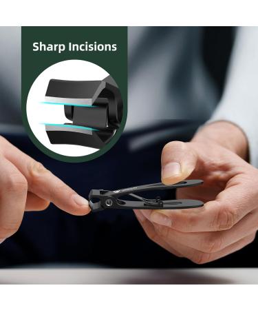 2024 Premium Nail Clippers for Men & Women | Wide Jaw Toenail Clippers for Thick Nails | Angled Head with Catcher - Ideal for Seniors - Buy Online on GoSupps.com