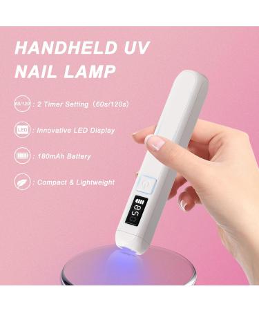 Buy Wisdompark Handheld UV Nail Lamp - Portable LED Mini UV Light for Gel Nails & DIY Manicure Tools - Buy Online on GoSupps.com