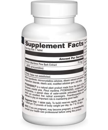 Source Naturals Pycnogenol 75mg Proanthocyanidin Complex - 30 Tablets - Buy Online on GoSupps.com