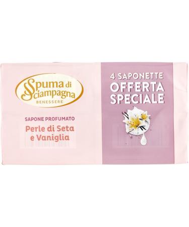  Spuma di Sciampagna Spuma di Sciampagna Silk and Vanilla Beads Soap 4 Pieces 90 g - Buy Online on GoSupps.com