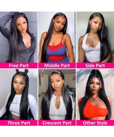 Subella 10A HD Lace Front 14 Human Hair Wig for Black Women - 180% Density, Pre Plucked, Brazilian Straight Style - Buy Online on GoSupps.com