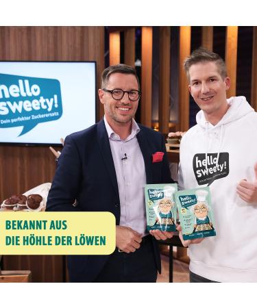 Hello Sweety - Vegan Gluten-Free Sugar Alternative (250g) | Healthy Baking Sweetener with Inulin Erythritol Stevia & Isomaltulose - Buy Online on GoSupps.com