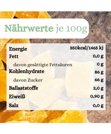  1001 Frucht 1001 Frucht Candi e mango 250g chunks of mango for yogurt cereal mix exotic dried fruit fine food candied fruit for cooking fruit candy fruit fruit candy premium quality - Buy Online on GoSupps.com