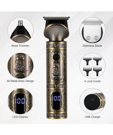 Pro Hair Clipper Hair Clipper for Men Professional 0 Gapped Hair Beard Trimmer Grooming Kit Nose Trimmer T-Blade Hair Cut Clipper Set - Buy Online on GoSupps.com