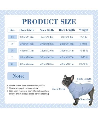Hjumarayan Dog Sweater - Elegant Warm Sweater for Medium Dogs with Leash Hole | Blue L for French Bulldogs (Breast 53cm Back 40cm) - Buy Online on GoSupps.com
