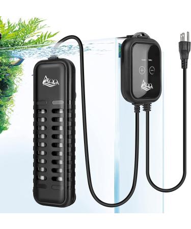 AQQA aquarium heating 100-500W adjustable temperature of digital aquarium heating rod with LED display and external temperature controller diving songs suitable for bed turtles (300W) 300W (for 250-350l))