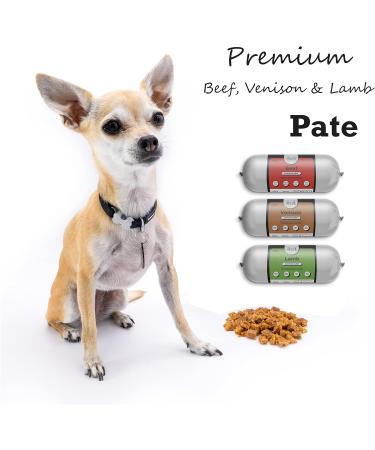 Drool Pet Products Dog Food Pate Triple Pack 3 x 400g | Premium Pate | Dog Pate Tube 1 x Beef 1 x Lamb Pate 1 x Venison Pate - Buy Online on GoSupps.com
