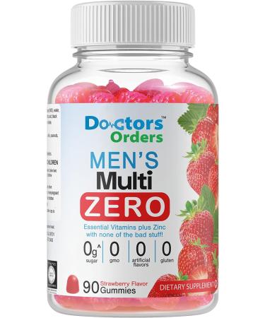 DOCTORS FINEST Sugar Free Multivitamin for Men - 90 Gummies, Vegan, GMO-Free, Gluten-Free, Natural Strawberry Flavor - 20 Vitamins and Minerals Dietary Supplement - Buy Online on GoSupps.com