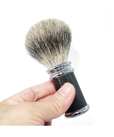 Magyfosia Silvertip Razor Brush | Premium Pure Roof Hair for Men | Black Diamond Handle for Perfect Shaves - Buy Online on GoSupps.com