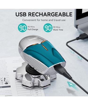 Head Shaver kensen Upgrade Head Shavers for Bald Men Electric Rotary Head Shaver with Beard Nose Hair Trimmer Wet/Dry Waterproof Rechargeable Mens Grooming Kit LED Display Gift Travel Case Silver - Buy Online on GoSupps.com