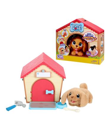 Little Live Pets - My Puppy's Home Interactive Plush Toy Puppy and Kennel 25+ Sounds and Reactions Make the Kennel Name your Puppy and SURPRISE! Puppy appears! Easy Build DIY Kennel