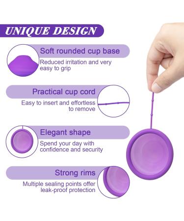 Shop Mhduyeg Menstrual Disc & Cup - Reusable Purple Period Solution with 5 Towels - Buy Online on GoSupps.com