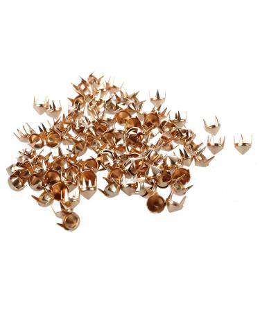 Bstepompre 100 Gold Copper Studs Spots Punk Nailhead Spikes for Bag Shoes Bracelet