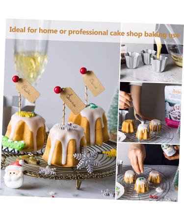 Zerodeko Tyre Lever 4 pcs Creative Reusable Cuake Gold Molds Baking Alloy Supply Mini Durable Cake Aluminum Mold Tools 7.5x7.5x6.5cmx2pcs Silverx2pcs - Buy Online on GoSupps.com