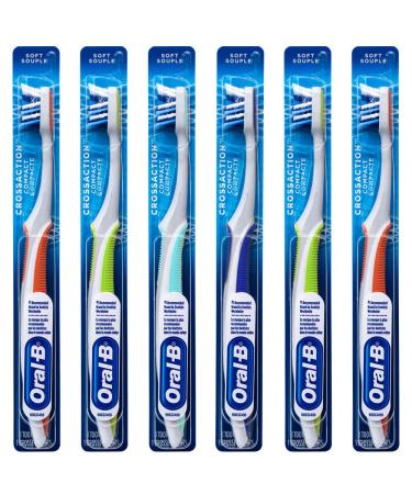 Oral-B CrossAction Compact Toothbrush 23 Soft (Colors Vary) - Pack of 6 - Buy Online on GoSupps.com
