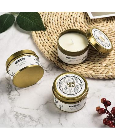 Natural Scented Ocean Perfume Candle - Handmade Soy Wax Aromatherapy Gift for Stress Relief & Meditation | Portable Travel Tin - 15 Hours Burn Time (Gold - Buy Online on GoSupps.com