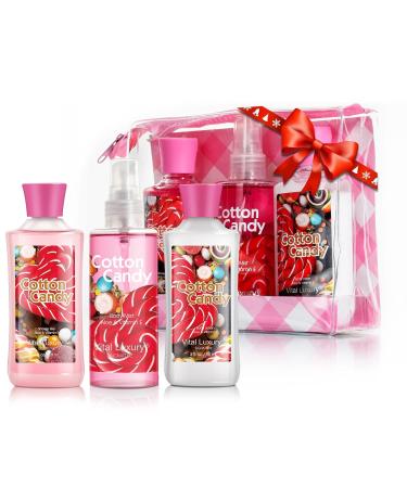 Cotton Candy Bath & Body Travel Kit | 3 Fl Oz Skincare Gift Set | Shower Gel Body Lotion & Fragrance Mist | Perfect Christmas Gifts for Family & Friends - Buy Online on GoSupps.com