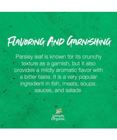 Simply Organic Parsley 0.26 oz (7 g) - Premium Culinary Herb for Flavor & Freshness - Buy Online on GoSupps.com