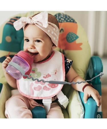 Yunaeduo Silicone Sippy Cup Leash - 2 Pack Sippy Cup Straps for Babies - Food Grade Silicone, Gray Grey - Keep Cups Off Floor, Sanitary, Dishwasher Safe - Buy Online on GoSupps.com