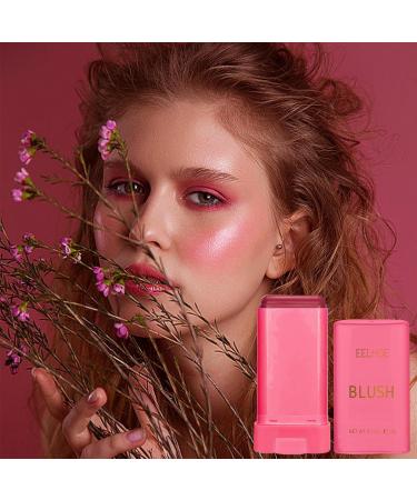 Travel Face Cream Blusher Stick - Creamy Makeup Solid Moisturizing Stick Cheeks Blusher - Cheeks Blusher Creamy Makeup Cheeks Blusher Beauty Blusher for Face Fanelod Red - Buy Online on GoSupps.com